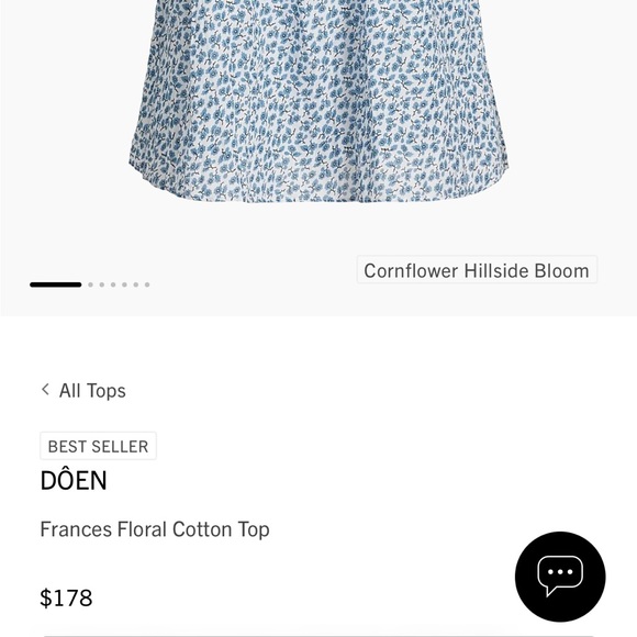 Doen Cornflower Blue Floral Blouse - Picture 2 of 9